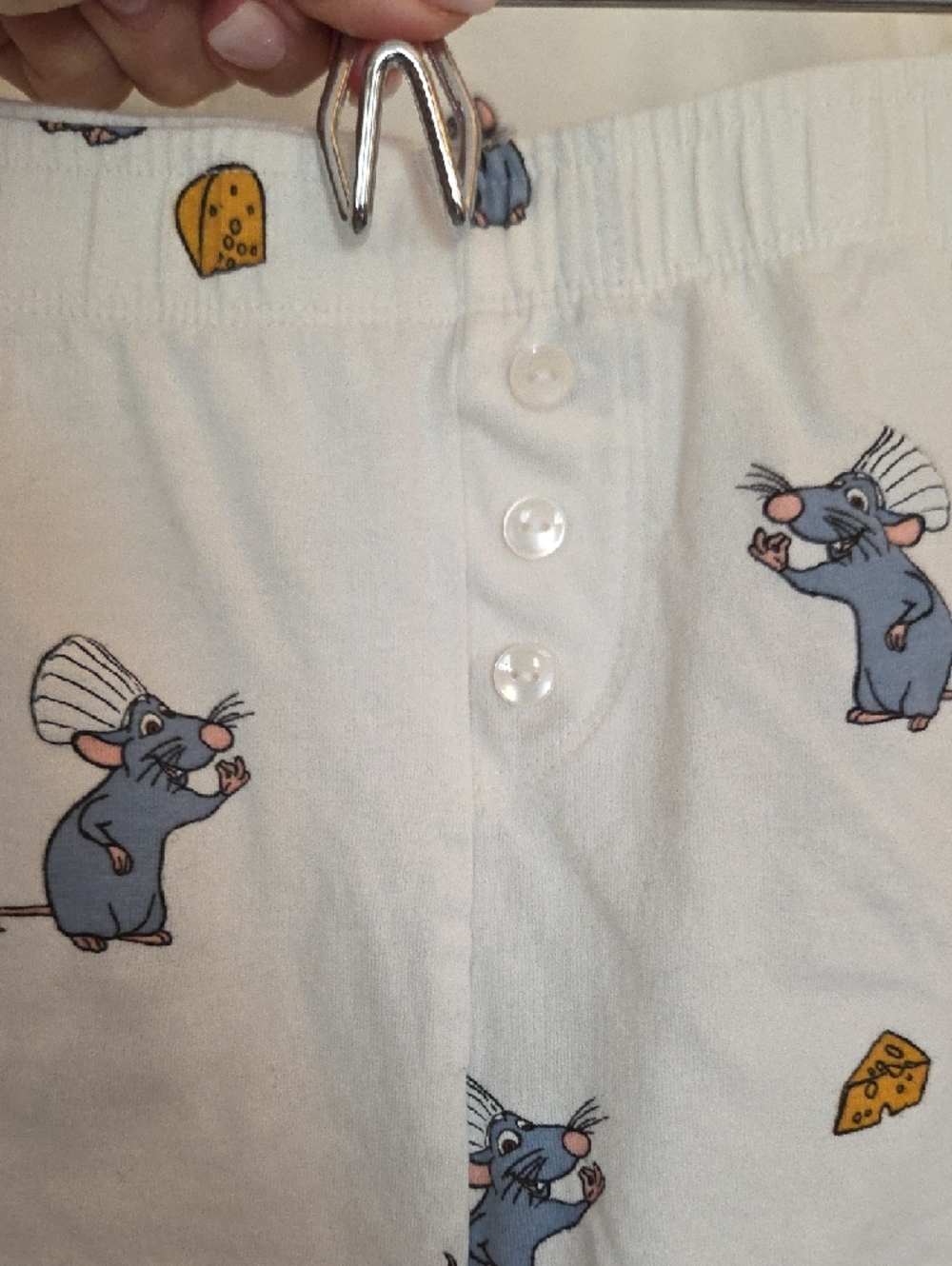 Disneys Ratatouille Pajama Set with Blue Mouse and Yellow Cheese Print - XL - Picture 5 of 8